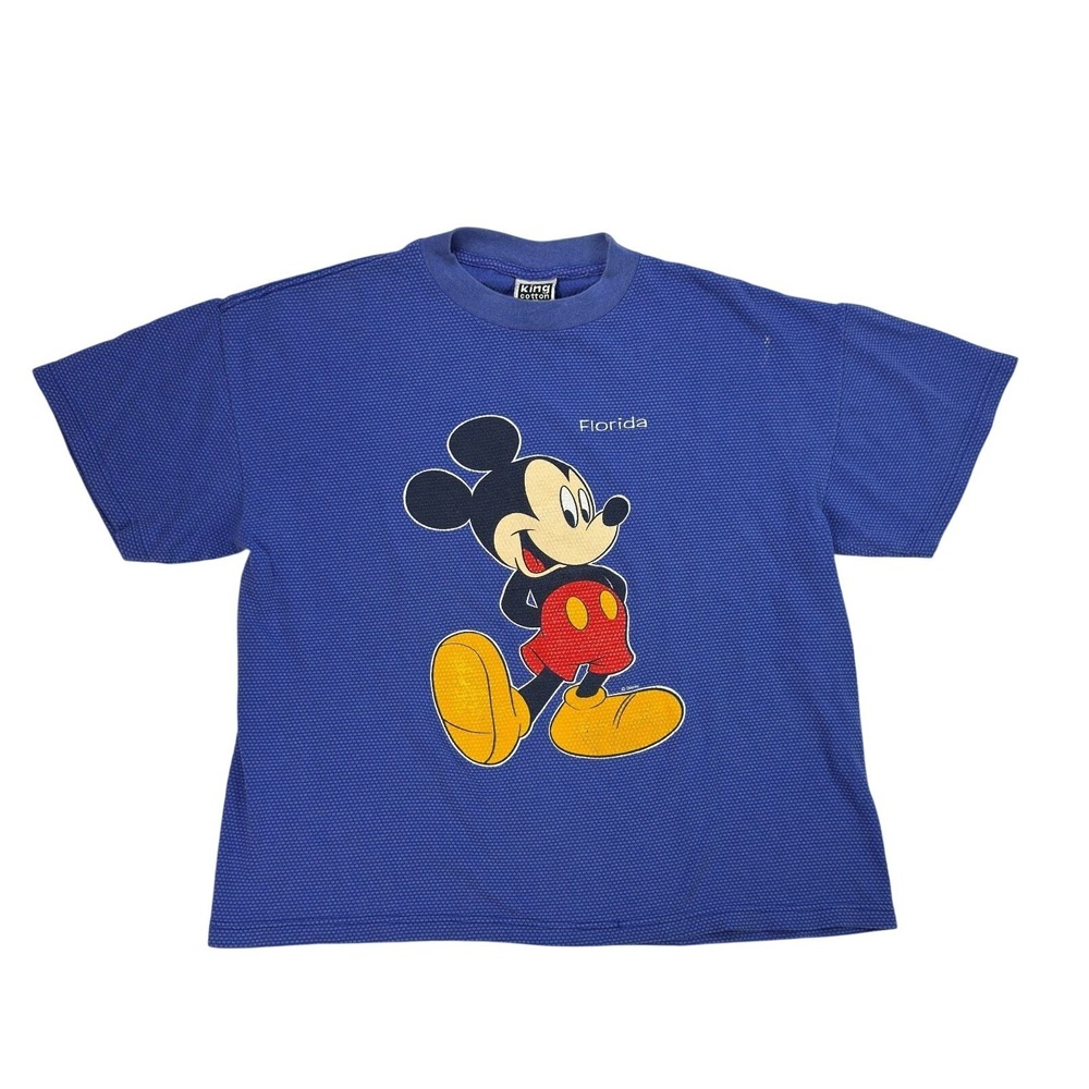 Vintage 90s Disney Mickey Mouse T-Shirt Mens Size L King Cotton USA‎